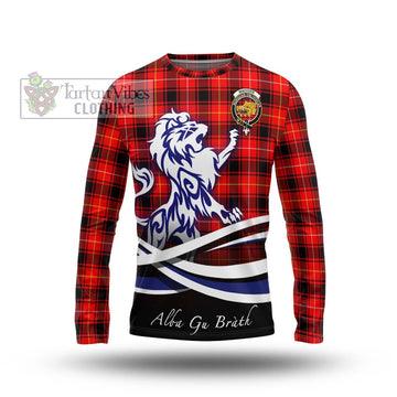 MacIver Modern Tartan Long Sleeve T-Shirt with Alba Gu Brath Regal Lion Emblem