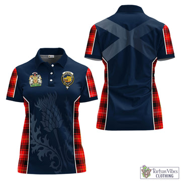 MacIver Modern Tartan Women's Polo Shirt with Family Crest and Scottish Thistle Vibes Sport Style