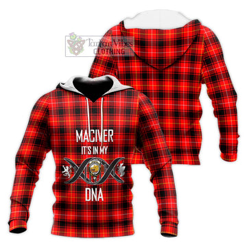 MacIver Modern Tartan Knitted Hoodie with Family Crest DNA In Me Style