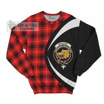 MacIver Modern Tartan Sweatshirt with Family Crest Circle Style