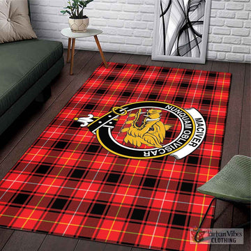 MacIver Modern Tartan Area Rug with Family Crest