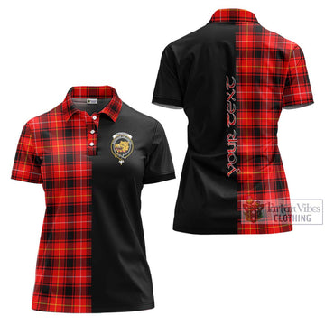 MacIver Modern Tartan Women's Polo Shirt with Family Crest and Half Of Me Style