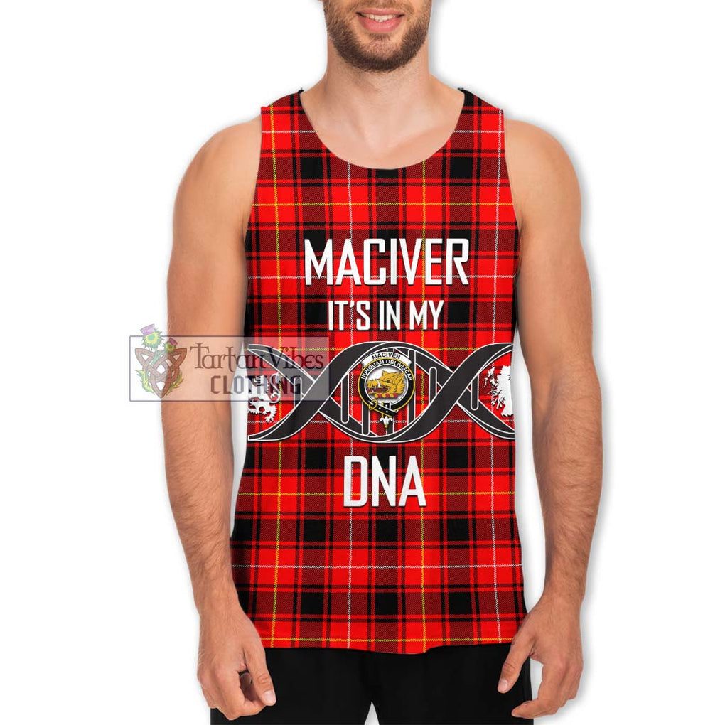 MacIver Modern Tartan Men's Tank Top with Family Crest DNA In Me Style Men - Tartanvibesclothing Shop