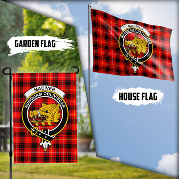 MacIver Modern Tartan Flag with Family Crest