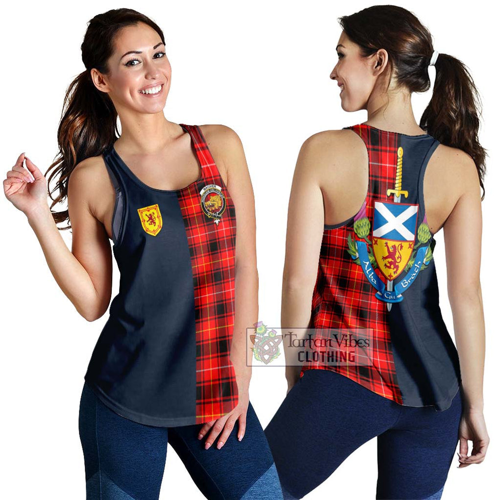 Tartan Vibes Clothing MacIver Modern Tartan Women's Racerback Tanks with Scottish Lion Royal Arm Half Style