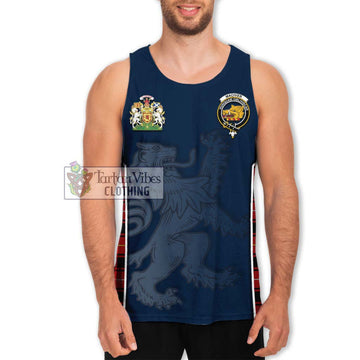 MacIver Modern Tartan Men's Tank Top with Family Crest and Lion Rampant Vibes Sport Style