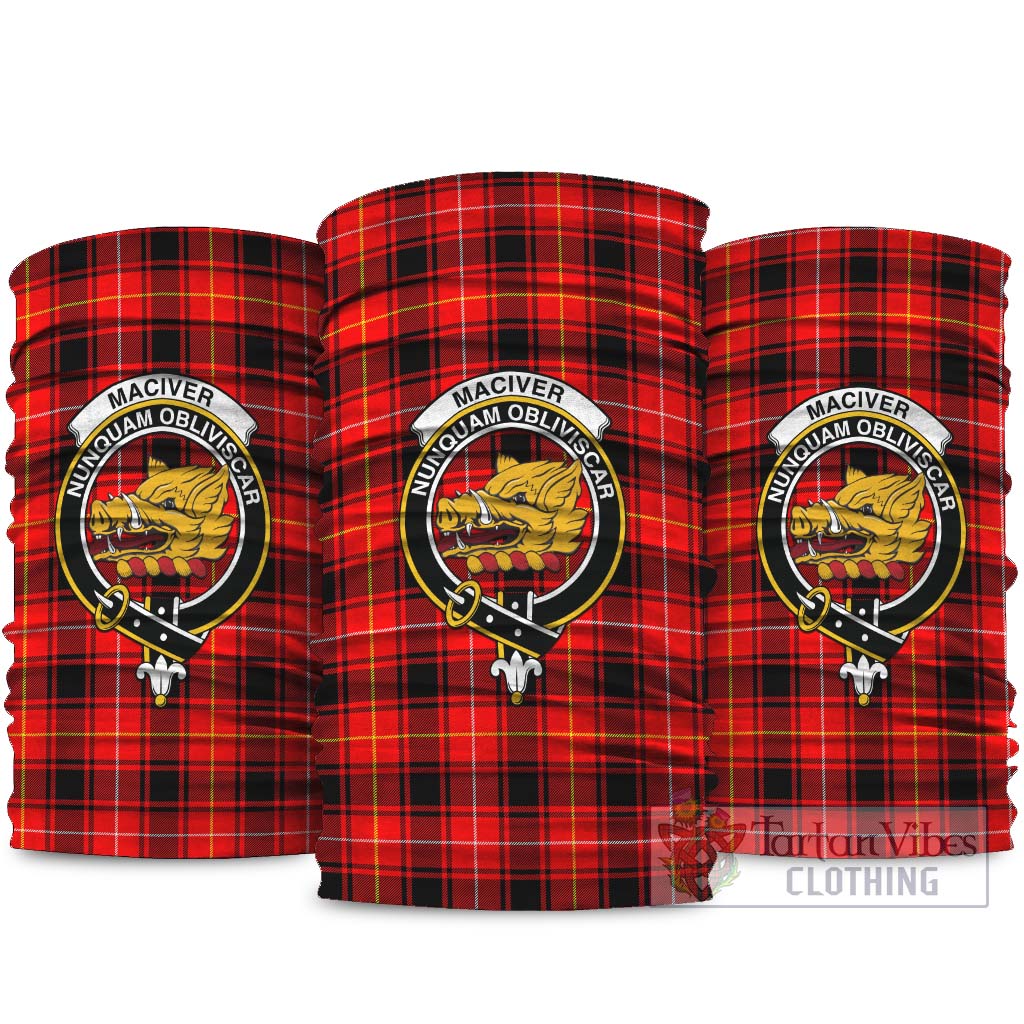 MacIver Modern Tartan Neck Gaiters, Tartan Bandanas, Tartan Head Band with Family Crest