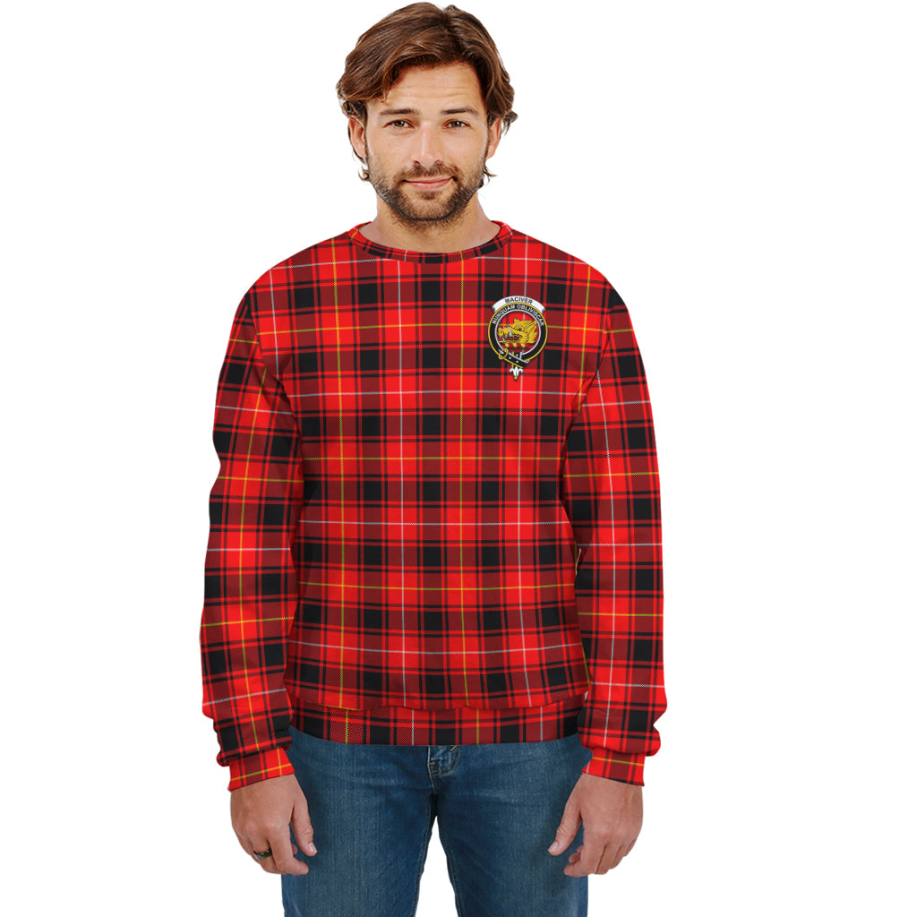 MacIver Modern Tartan Sweatshirt with Family Crest Unisex - Tartan Vibes Clothing