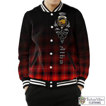 MacIver Modern Tartan Baseball Jacket Featuring Alba Gu Brath Family Crest Celtic Inspired