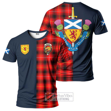 MacIver Modern Tartan T-Shirt Alba with Scottish Lion Royal Arm Half Style