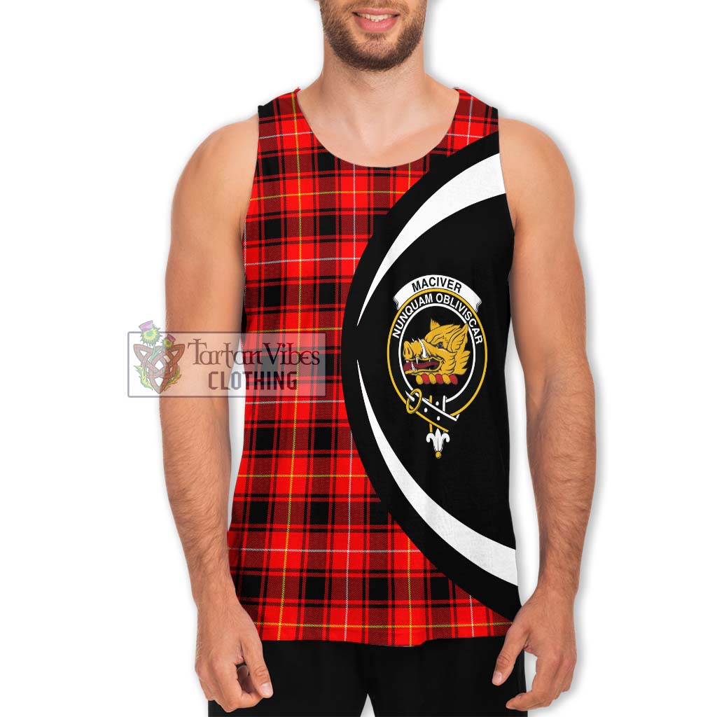 MacIver Modern Tartan Men's Tank Top with Family Crest Circle Style Men - Tartan Vibes Clothing