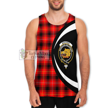 MacIver Modern Tartan Men's Tank Top with Family Crest Circle Style