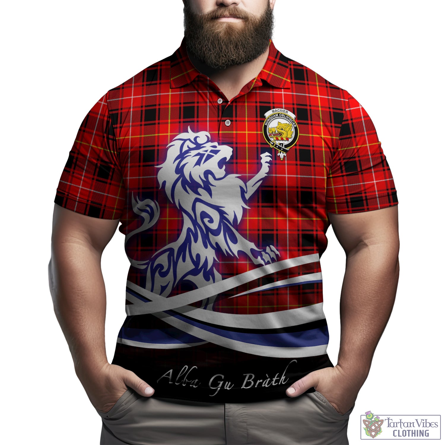 maciver-modern-tartan-polo-shirt-with-alba-gu-brath-regal-lion-emblem