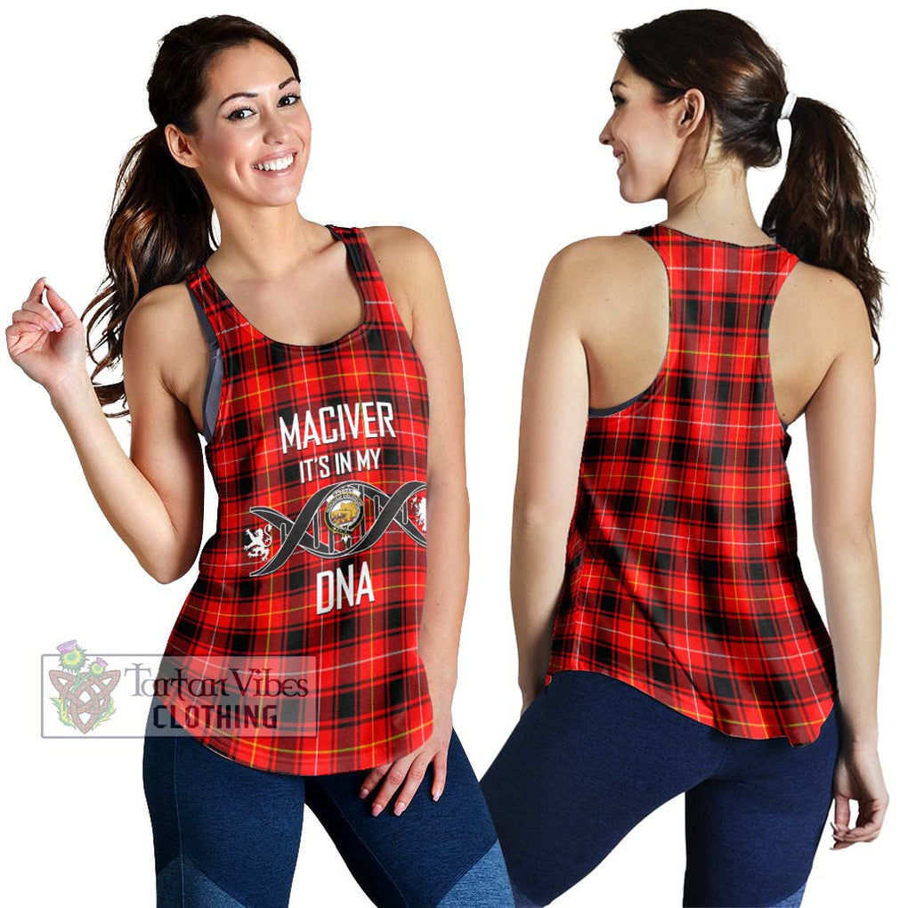 MacIver Modern Tartan Women's Racerback Tanks with Family Crest DNA In Me Style 4XL - Tartanvibesclothing Shop