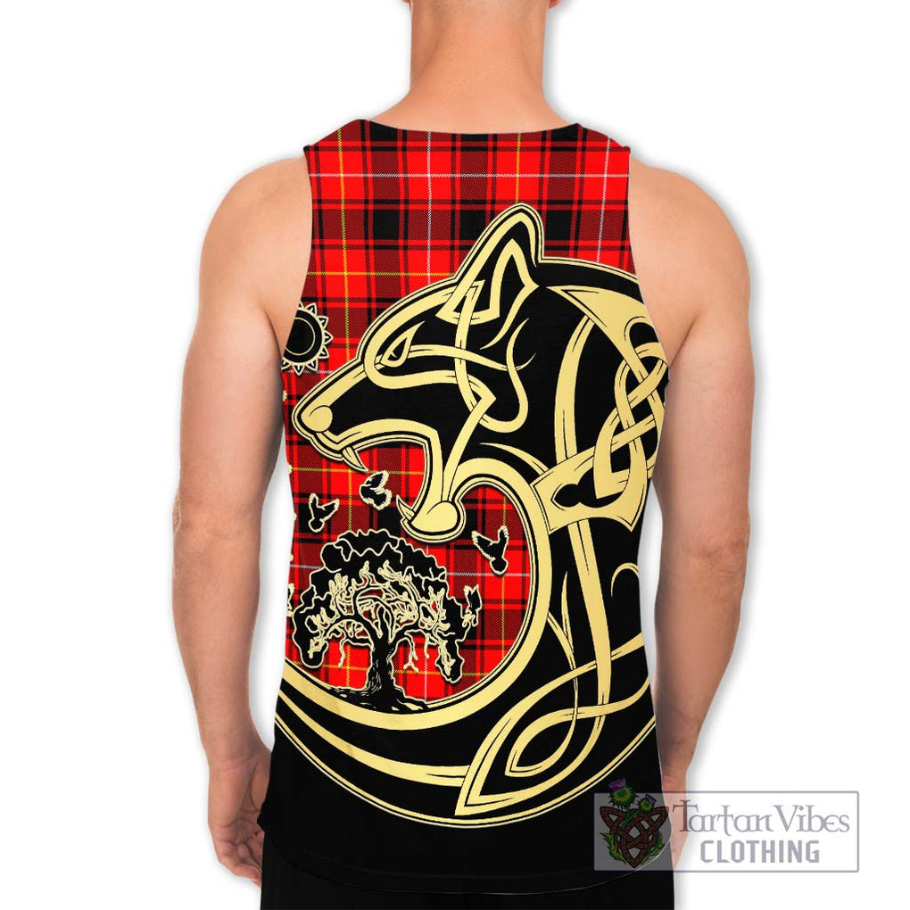 MacIver Modern Tartan Men's Tank Top with Family Crest Celtic Wolf Style - Tartan Vibes Clothing