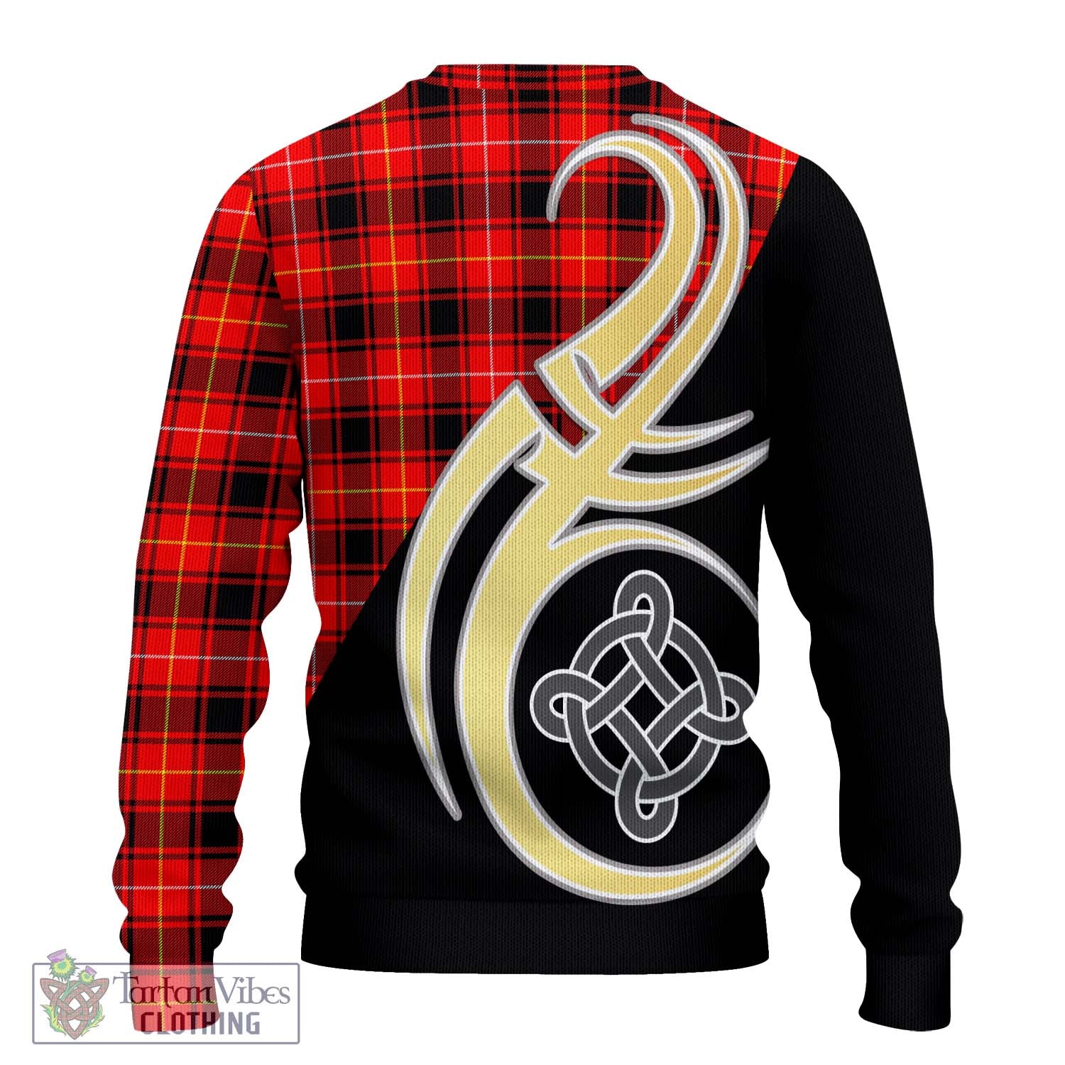 MacIver Modern Tartan Knitted Sweater with Family Crest and Celtic Symbol Style - Tartan Vibes Clothing