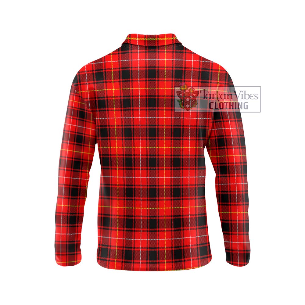 MacIver Modern Tartan Long Sleeve Polo Shirt with Family Crest DNA In Me Style - Tartanvibesclothing Shop