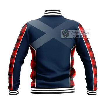 MacIver Modern Tartan Baseball Jacket with Family Crest and Lion Rampant Vibes Sport Style