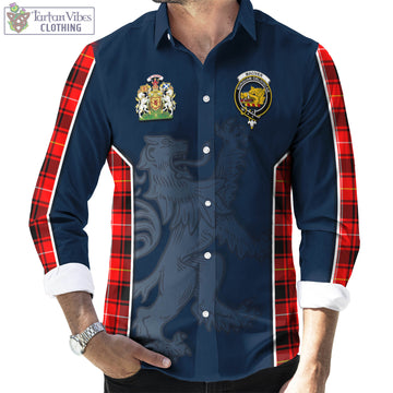 MacIver Modern Tartan Long Sleeve Button Up Shirt with Family Crest and Lion Rampant Vibes Sport Style