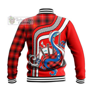 MacIver Modern Tartan Baseball Jacket with Epic Bagpipe Style