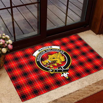 MacIver Modern Tartan Door Mat with Family Crest