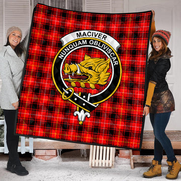 MacIver Modern Tartan Quilt with Family Crest