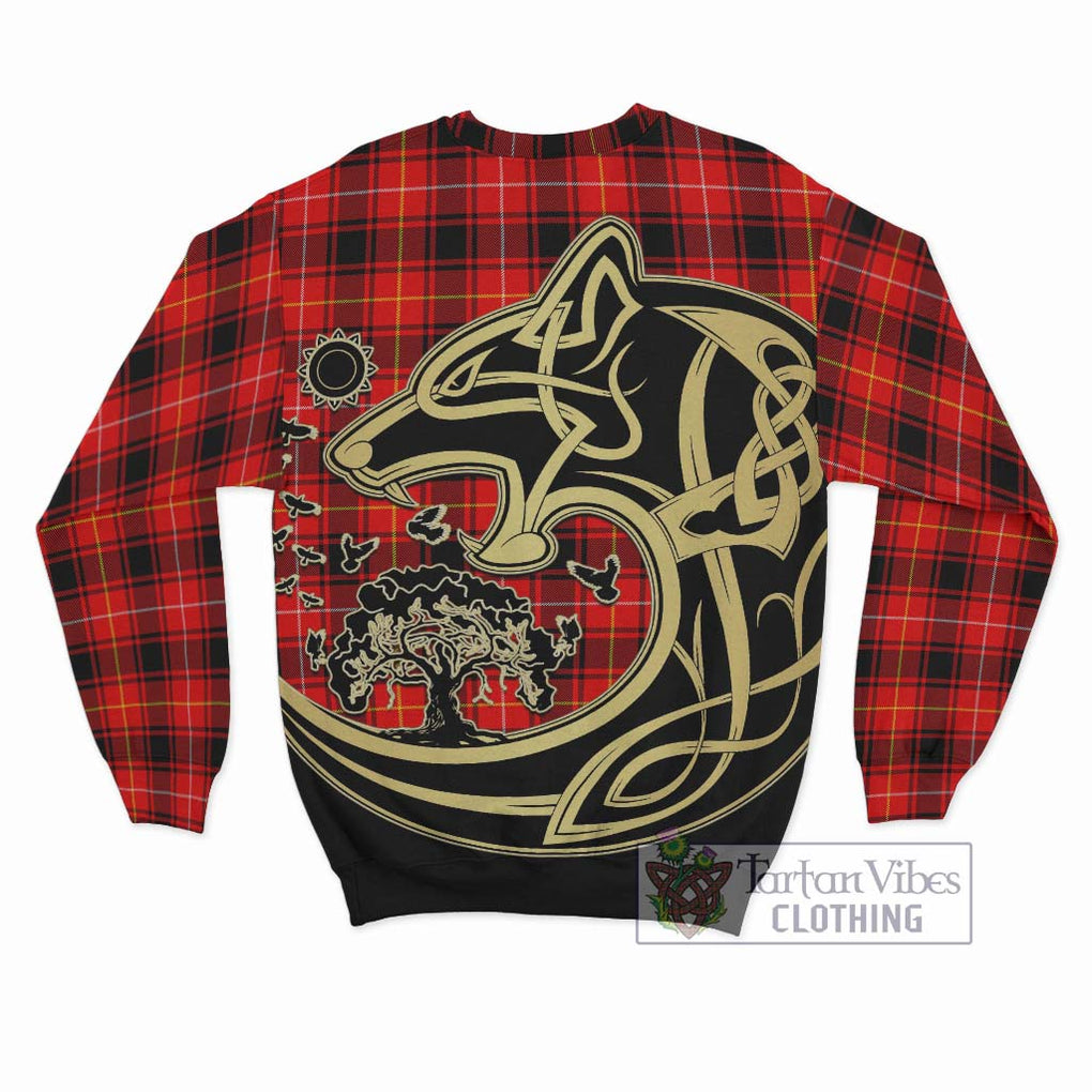 MacIver Modern Tartan Sweatshirt with Family Crest Celtic Wolf Style - Tartan Vibes Clothing