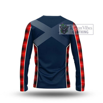 MacIver Modern Tartan Long Sleeve T-Shirt with Family Crest and Lion Rampant Vibes Sport Style