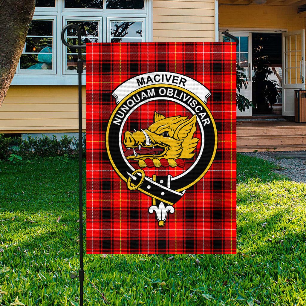 MacIver Modern Tartan Flag with Family Crest - Tartan Vibes Clothing