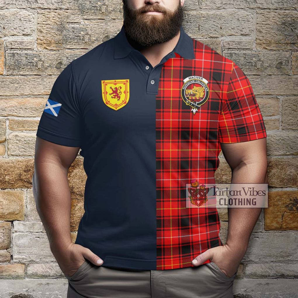 Tartan Vibes Clothing MacIver Modern Tartan Polo Shirt with Scottish Lion Royal Arm Half Style