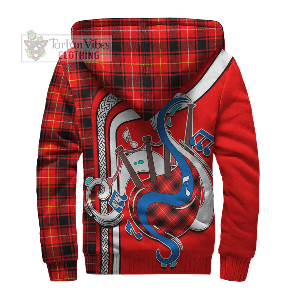 MacIver Modern Tartan Sherpa Hoodie with Epic Bagpipe Style - Tartanvibesclothing Shop