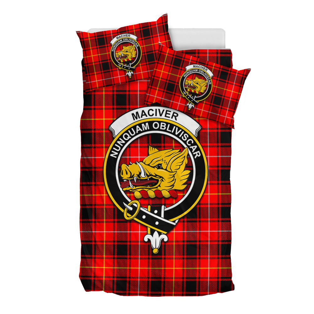 MacIver Modern Tartan Bedding Set with Family Crest - Tartan Vibes Clothing