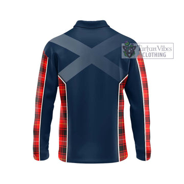 MacIver Modern Tartan Long Sleeve Polo Shirt with Family Crest and Lion Rampant Vibes Sport Style