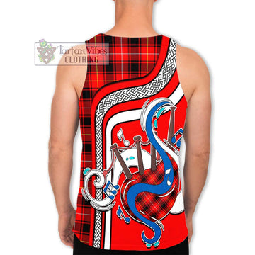 MacIver Modern Tartan Men's Tank Top with Epic Bagpipe Style