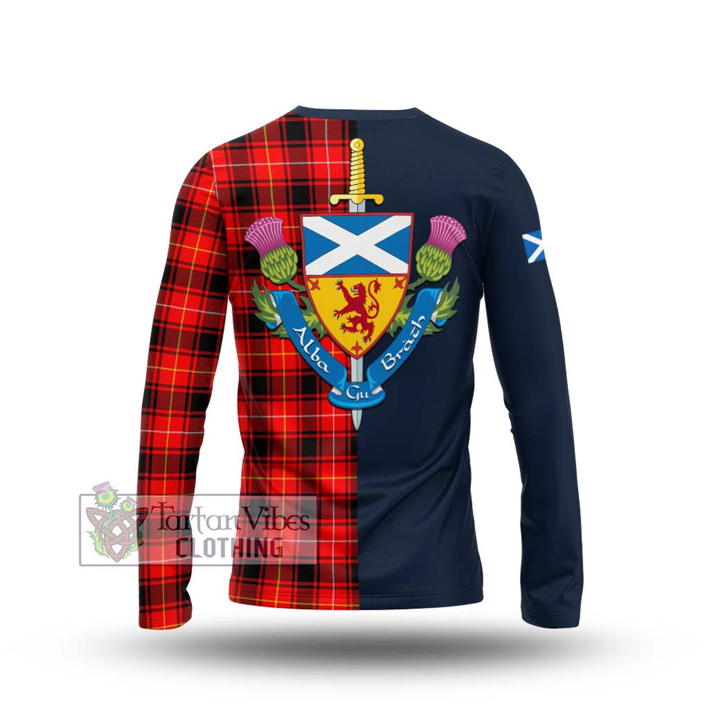 Tartan Vibes Clothing MacIver Modern Tartan Long Sleeve T-Shirt with Scottish Lion Royal Arm Half Style