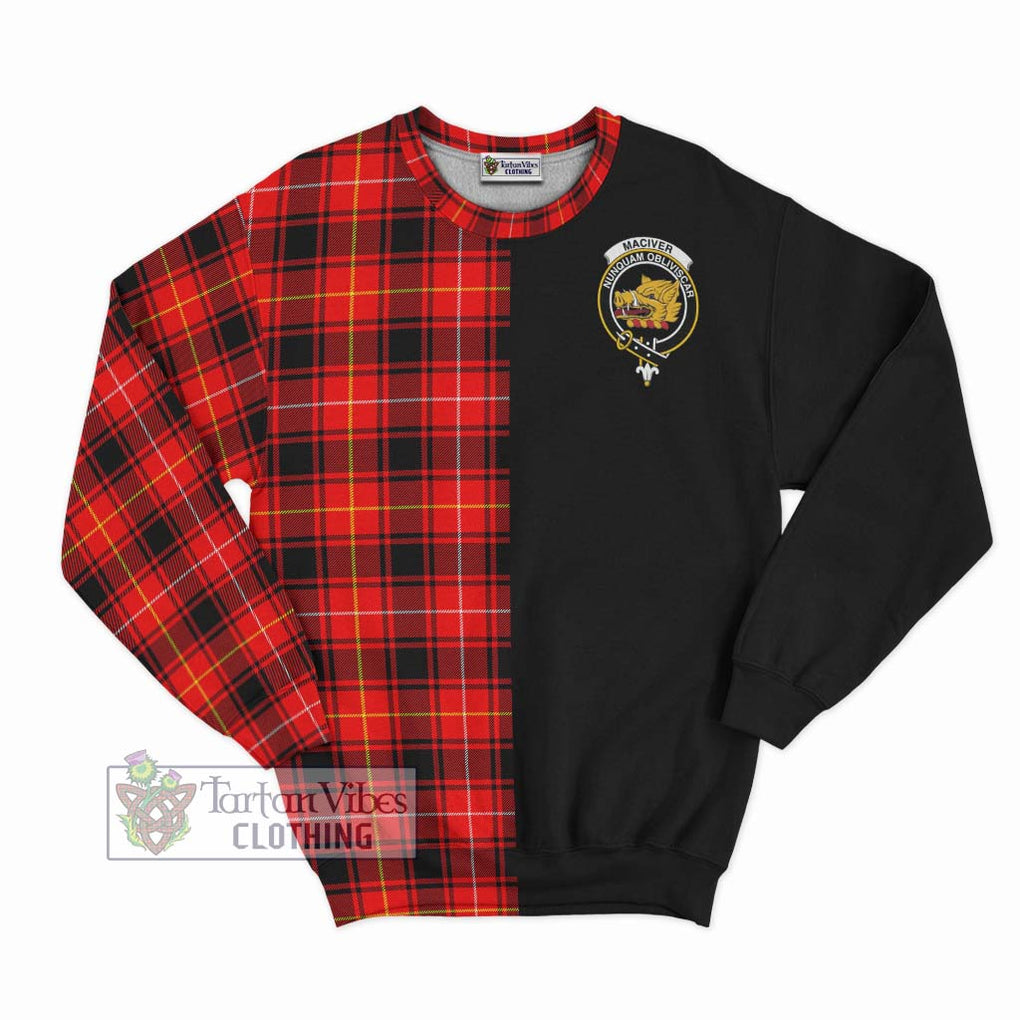 MacIver Modern Tartan Sweatshirt with Family Crest and Half Of Me Style - Tartanvibesclothing Shop