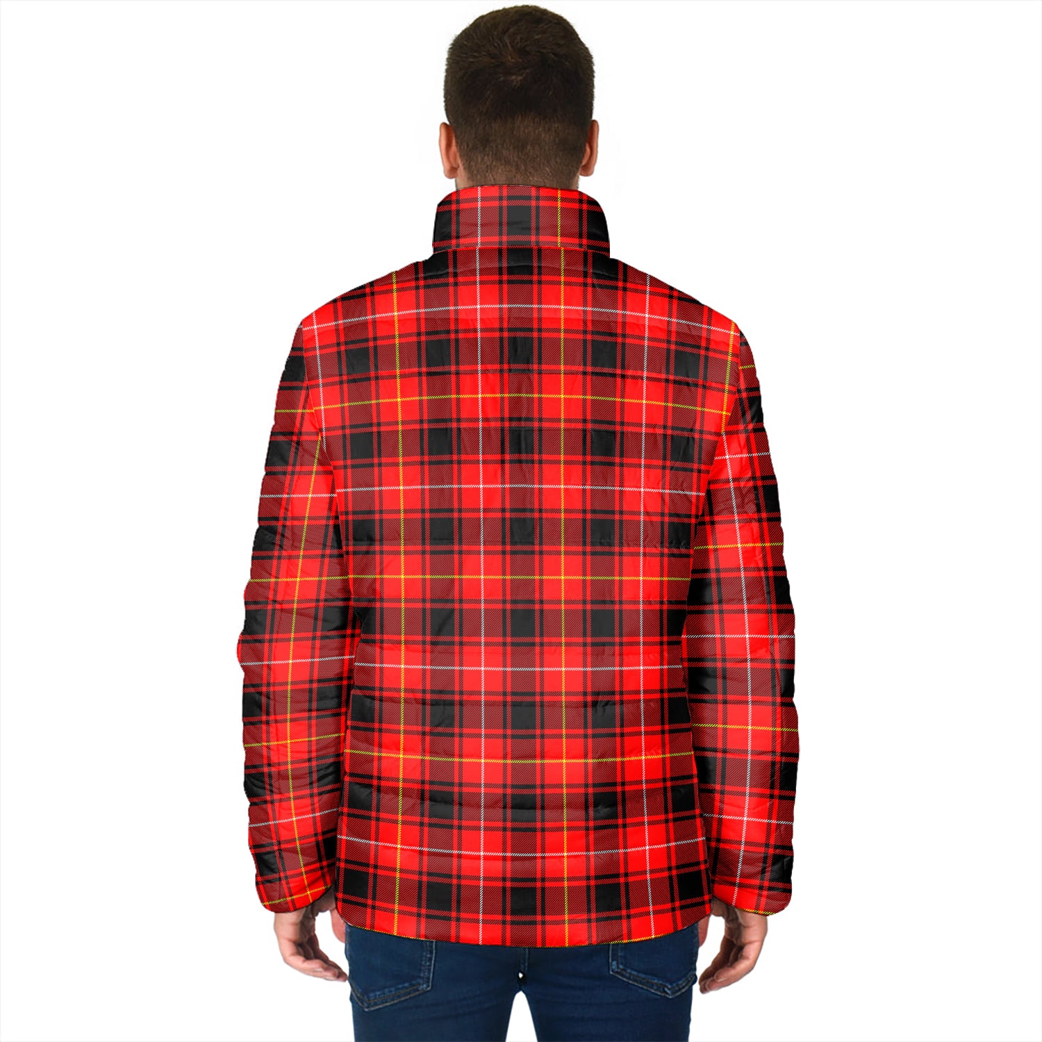 MacIver Modern Tartan Padded Jacket with Family Crest - Tartan Vibes Clothing