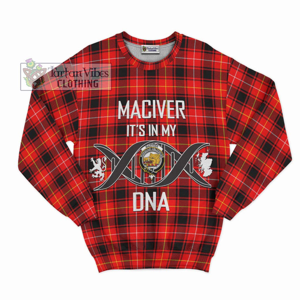 MacIver Modern Tartan Sweatshirt with Family Crest DNA In Me Style - Tartanvibesclothing Shop