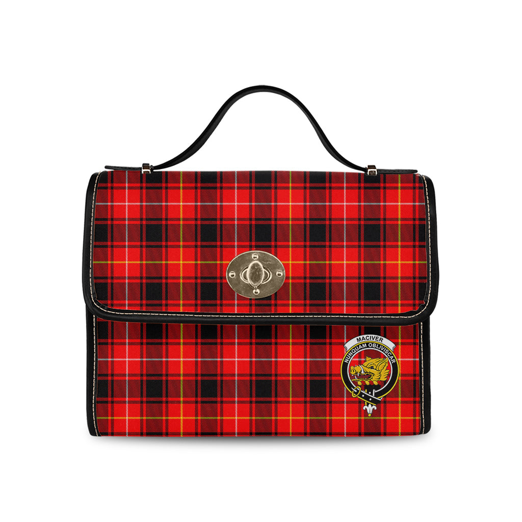 maciver-modern-tartan-leather-strap-waterproof-canvas-bag-with-family-crest