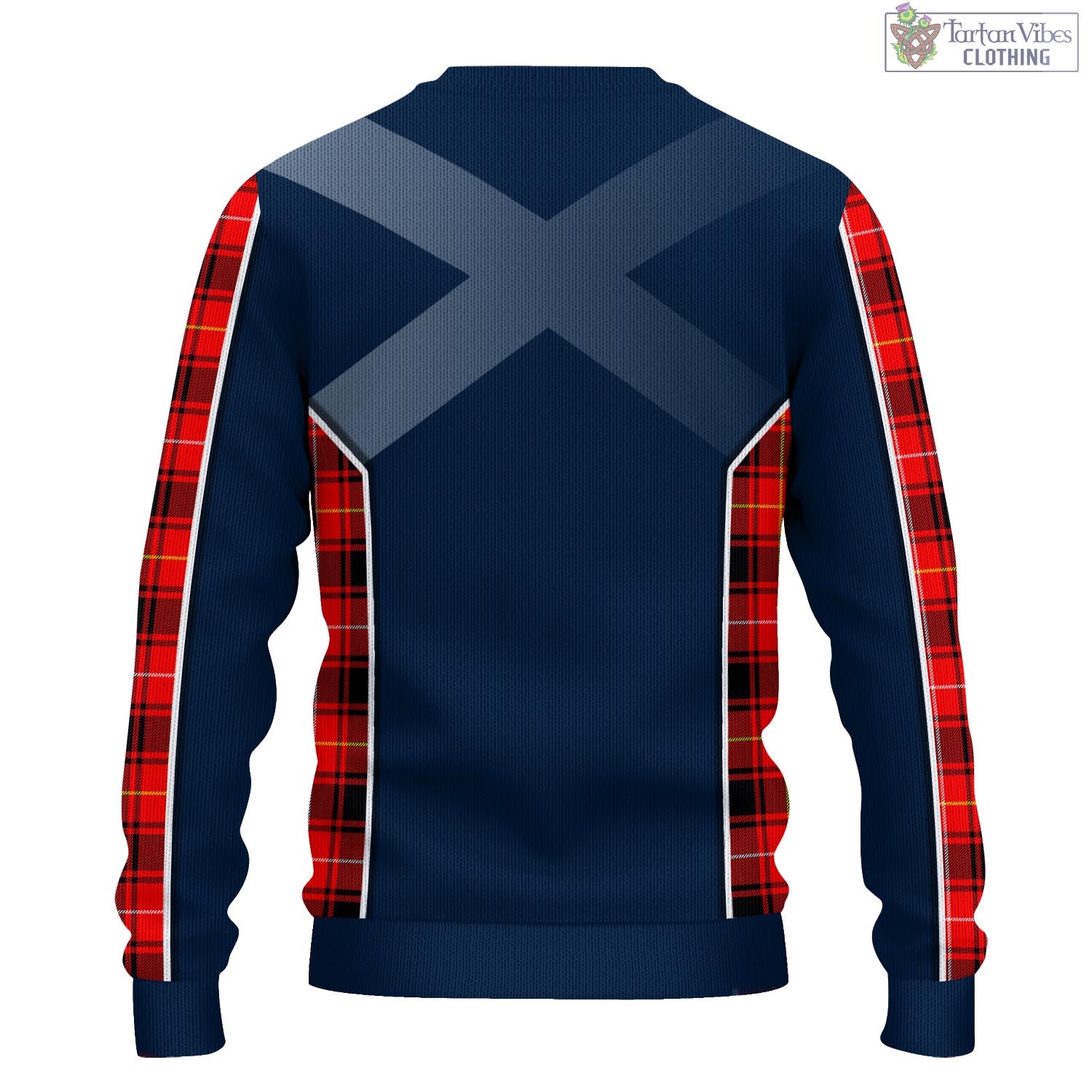 Tartan Vibes Clothing MacIver Modern Tartan Knitted Sweatshirt with Family Crest and Scottish Thistle Vibes Sport Style