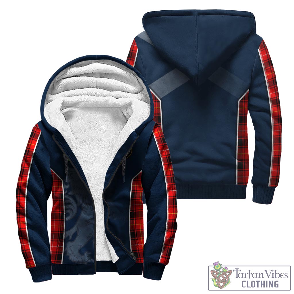 Tartan Vibes Clothing MacIver Modern Tartan Sherpa Hoodie with Family Crest and Lion Rampant Vibes Sport Style