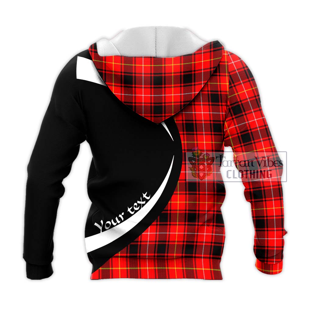 MacIver Modern Tartan Knitted Hoodie with Family Crest Circle Style - Tartan Vibes Clothing