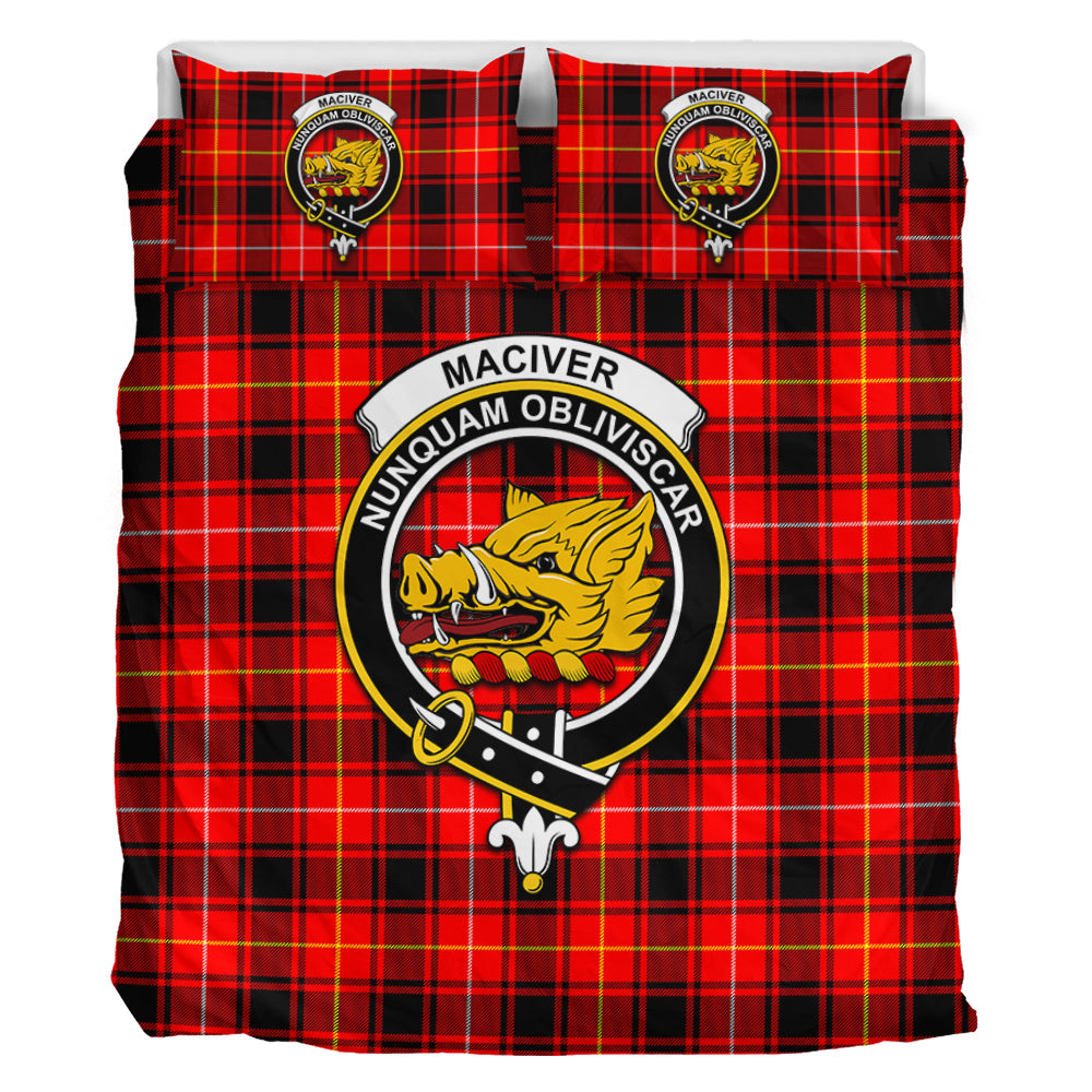 MacIver Modern Tartan Bedding Set with Family Crest - Tartan Vibes Clothing