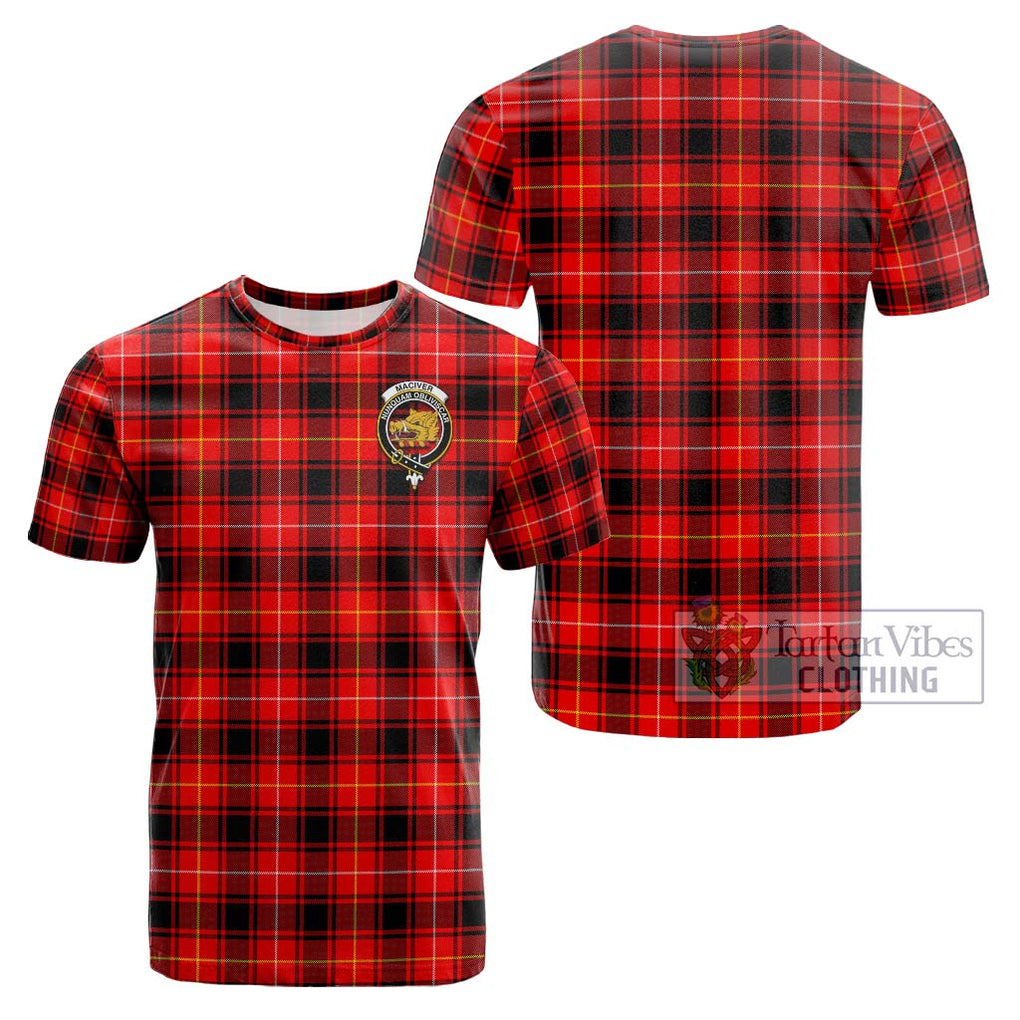 MacIver Modern Tartan Cotton T-Shirt with Family Crest Kid's Shirt - Tartanvibesclothing Shop