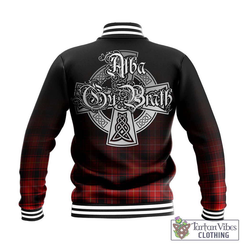 Tartan Vibes Clothing MacIver Modern Tartan Baseball Jacket Featuring Alba Gu Brath Family Crest Celtic Inspired