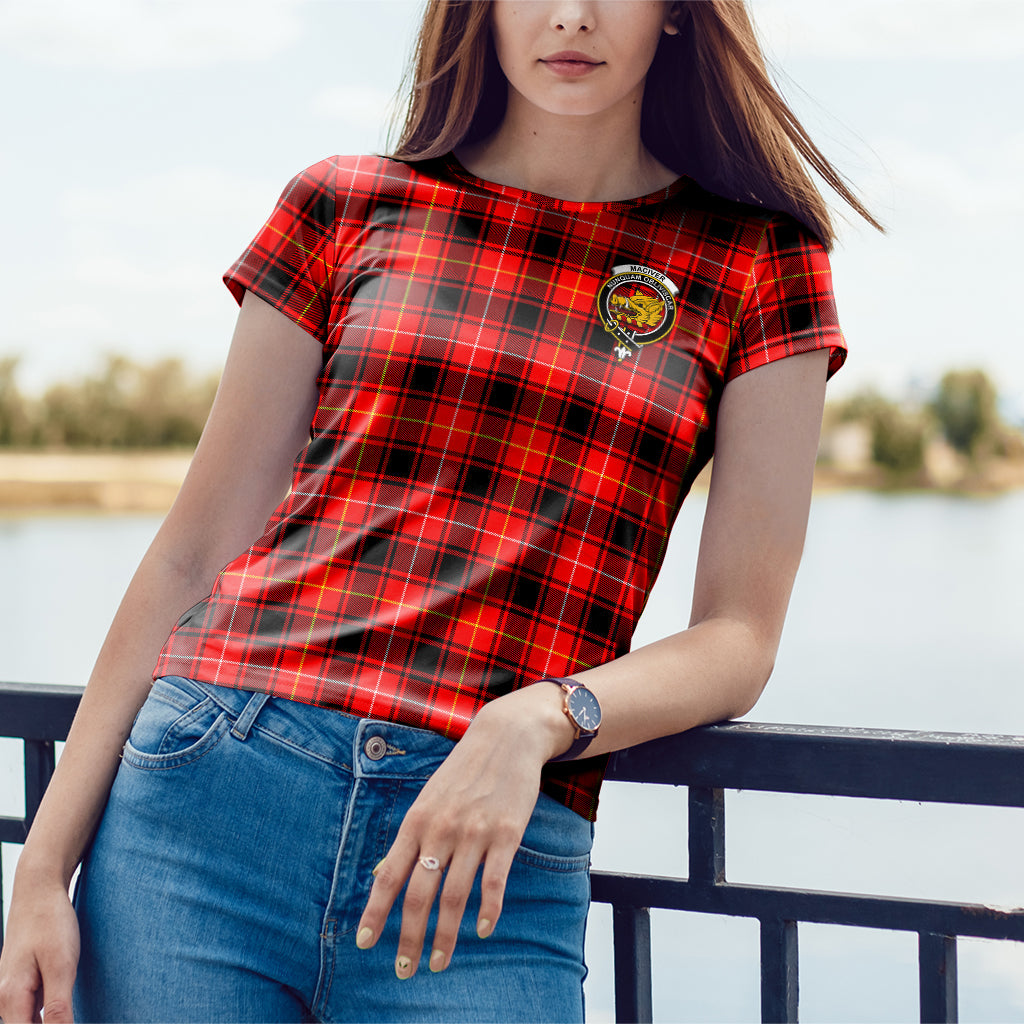 MacIver Modern Tartan T-Shirt with Family Crest - Tartan Vibes Clothing