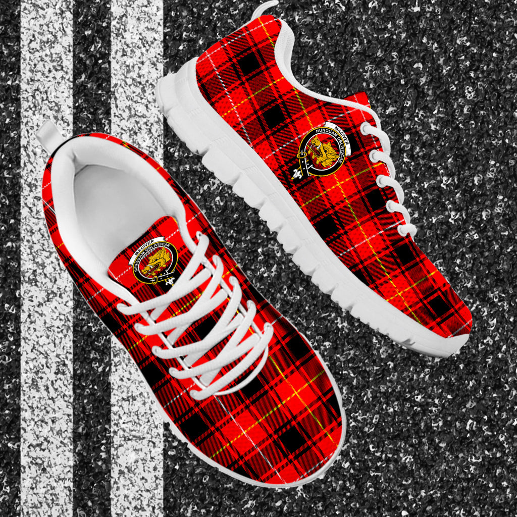 MacIver Modern Tartan Sneakers with Family Crest - Tartan Vibes Clothing