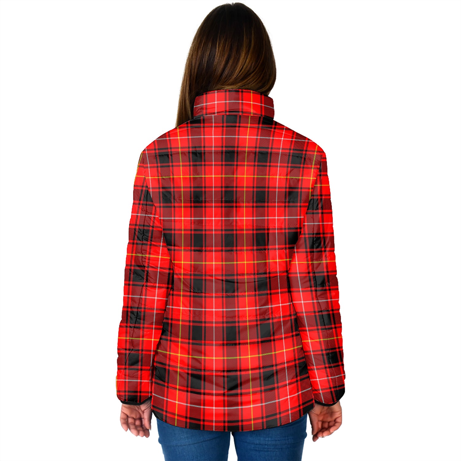 MacIver Modern Tartan Padded Jacket with Family Crest - Tartan Vibes Clothing