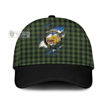 MacIvor Hunting Tartan Classic Cap with Family Crest In Me Style