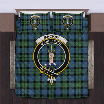 MacKay Ancient Tartan Quilt Bed Set with Family Crest